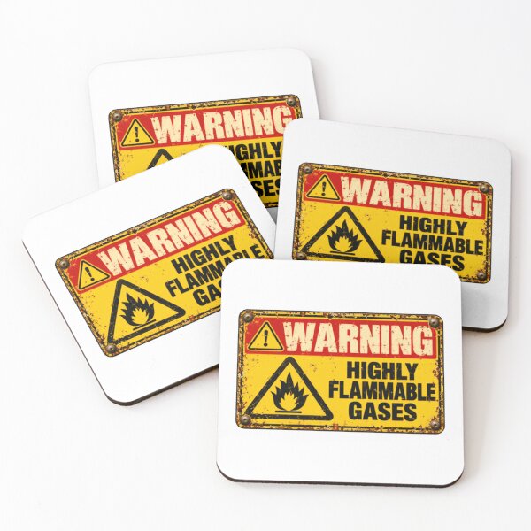 Item preview, Warning Highly Flammable Gases Industrial Safety Worker Hazard Sign designed and sold by HumansStuck12.