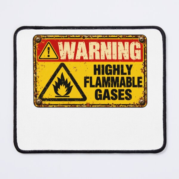 Item preview, Warning Highly Flammable Gases Industrial Safety Worker Hazard Sign designed and sold by HumansStuck12.