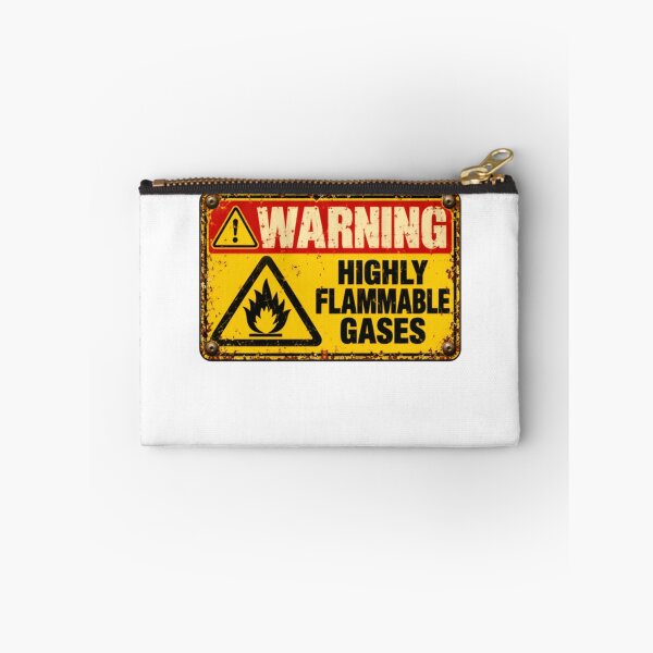 Item preview, Warning Highly Flammable Gases Industrial Safety Worker Hazard Sign designed and sold by HumansStuck12.
