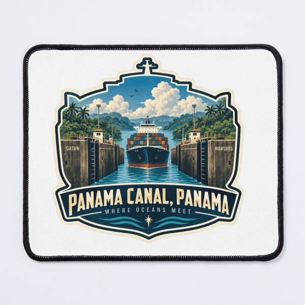 Item preview, Panama Canal, Panama Where Oceans Meet Global Travel Destination designed and sold by NightGlyph.