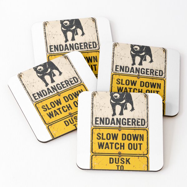 Item preview, Endangered Slow Down Watch Out Dusk To Dawn Tasmanian Devil Wildlife Conservation designed and sold by HumansStuck12.