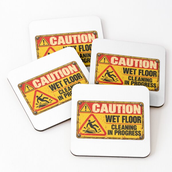 Item preview, Caution Wet Floor Cleaning In Progress Janitor Safety Warning designed and sold by HumansStuck12.