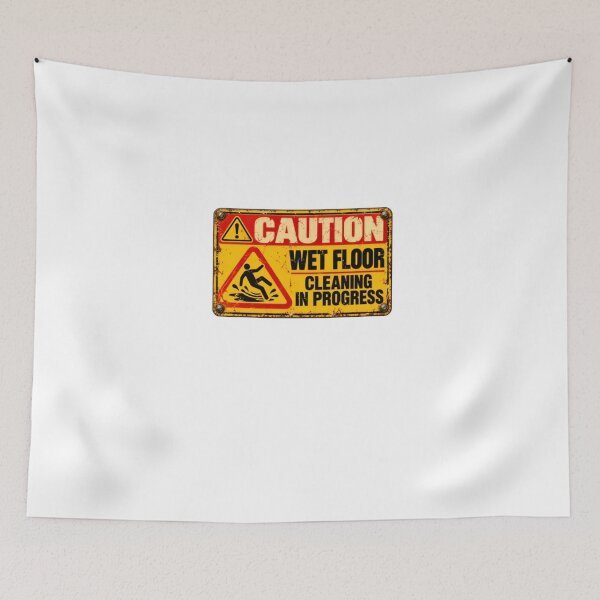 Item preview, Caution Wet Floor Cleaning In Progress Janitor Safety Warning designed and sold by HumansStuck12.