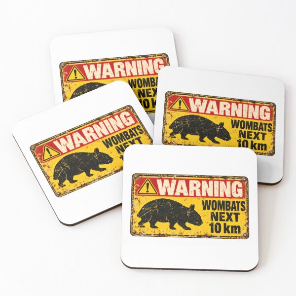 Item preview, Warning Wombats Next 10 Km Australian Wildlife Road Sign designed and sold by HumansStuck12.