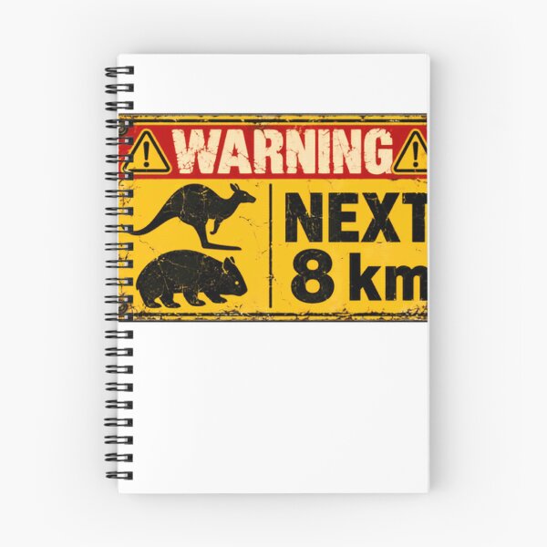 Item preview, Warning Next 8 Km Kangaroo Wombat Australia Road Sign designed and sold by HumansStuck12.