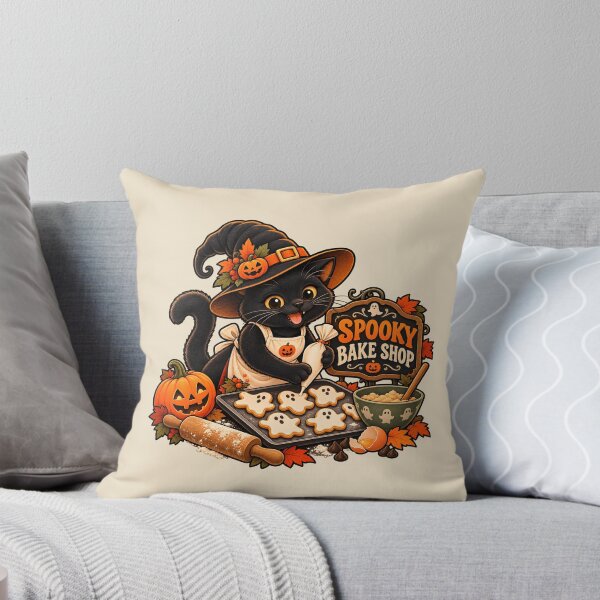 Item preview, Spooky Bake Shop Halloween Cat Baker designed and sold by Stikaro.