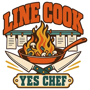 Artwork thumbnail, Line Cook Gift - Yes Chef by RedRubyBubble