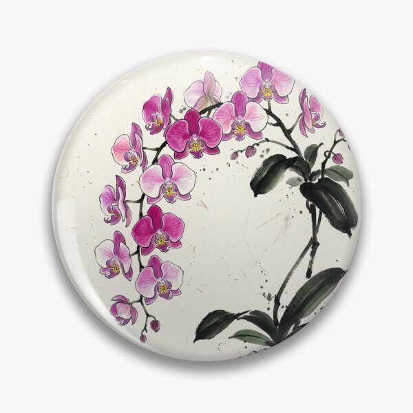 Artikelvorschau, Japanisches Sumi-e Stil Moth Orchid Flower Art - Phalaenopsis entworfen und verkauft von iris-festival.