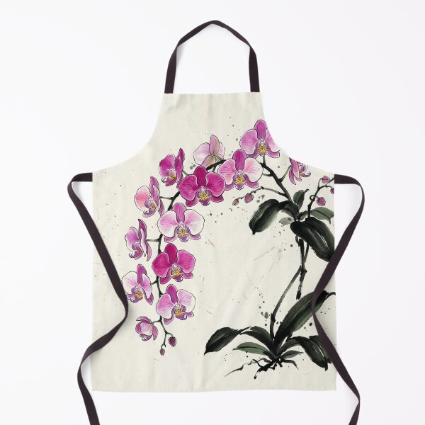 Item preview, Japanese Sumi-e Style Moth Orchid Flower Art - Phalaenopsis designed and sold by iris-festival.