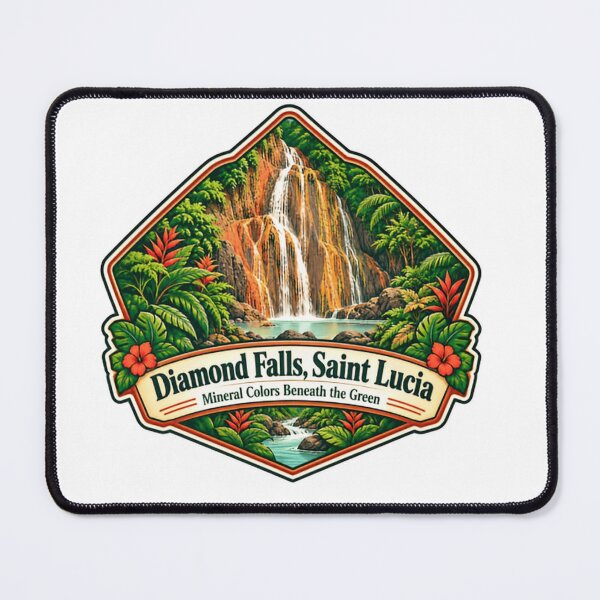 Item preview, Diamond Falls, Saint Lucia Travel Vacation Mineral Colors Beneath The Green designed and sold by NightGlyph.