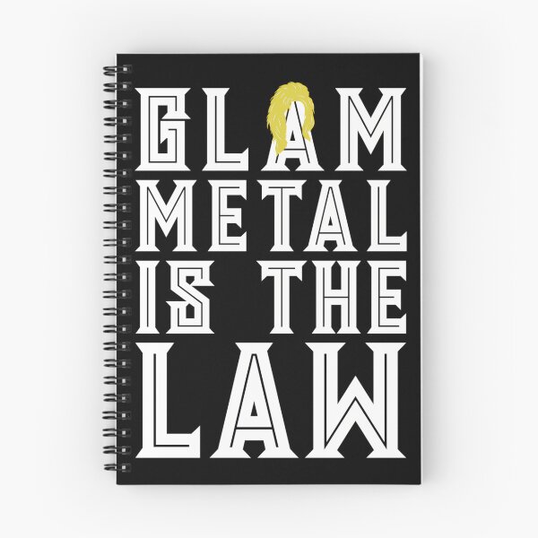 Artikelvorschau, Glam-Metal-Perücke mit lustigem Spruch – Glam Metal ist Gesetz entworfen und verkauft von idMajor.