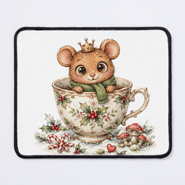 Artikelvorschau, Christmas Mouse in a Teacup entworfen und verkauft von Faelottie.