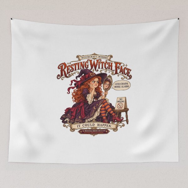 Item preview, THE IRRATIONAL FRIGHTS COLLECTION - WITCHCRAFT WORRIES - RESTING WITCH FACE designed and sold by WheelieGdArt.