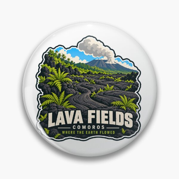 Item preview, Lava Fields Comoros Where The Earth Flowed Volcano Travel Souvenir designed and sold by Simsimah26Parks.