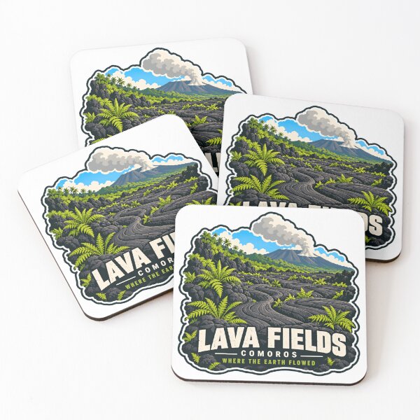 Item preview, Lava Fields Comoros Where The Earth Flowed Volcano Travel Souvenir designed and sold by Simsimah26Parks.