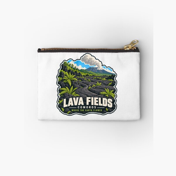 Item preview, Lava Fields Comoros Where The Earth Flowed Volcano Travel Souvenir designed and sold by Simsimah26Parks.