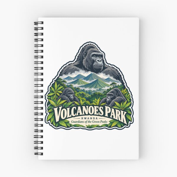 Item preview, Volcanoes Park Rwanda Guardians Of The Green Peaks Gorilla Wildlife Travel Africa designed and sold by NightGlyph.
