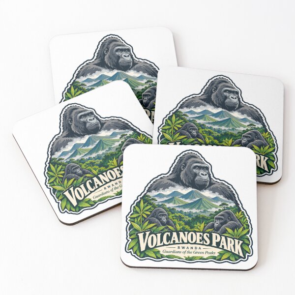 Item preview, Volcanoes Park Rwanda Guardians Of The Green Peaks Gorilla Wildlife Travel Africa designed and sold by NightGlyph.