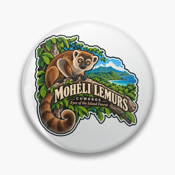 Item preview, Mohéli Lemurs Comoros Eyes Of The Island Forest Wildlife Primate Travel Nature designed and sold by Simsimah26Parks.