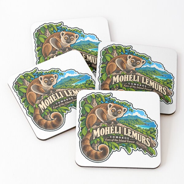Item preview, Mohéli Lemurs Comoros Eyes Of The Island Forest Wildlife Primate Travel Nature designed and sold by Simsimah26Parks.