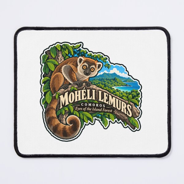 Item preview, Mohéli Lemurs Comoros Eyes Of The Island Forest Wildlife Primate Travel Nature designed and sold by Simsimah26Parks.