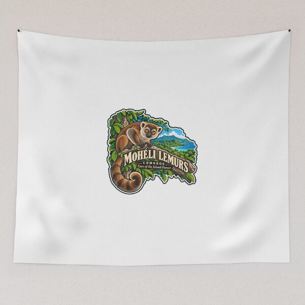 Item preview, Mohéli Lemurs Comoros Eyes Of The Island Forest Wildlife Primate Travel Nature designed and sold by Simsimah26Parks.