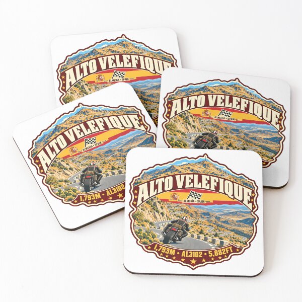 Item preview, Alto Velefique Almeria Spain Motorcycle Rider Mountain Pass Road Trip designed and sold by NightGlyph.
