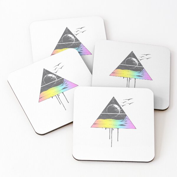 Item preview, Minimalist Geometric Prism Landscape Dripping Rainbow Art designed and sold by TangEoX8H9.