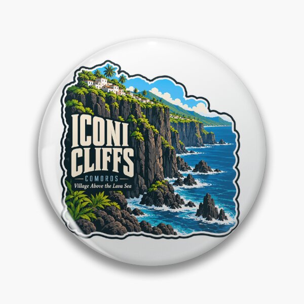 Item preview, Iconi Cliffs Comoros Travel Vacation Village Above The Lava Sea designed and sold by Simsimah26Parks.