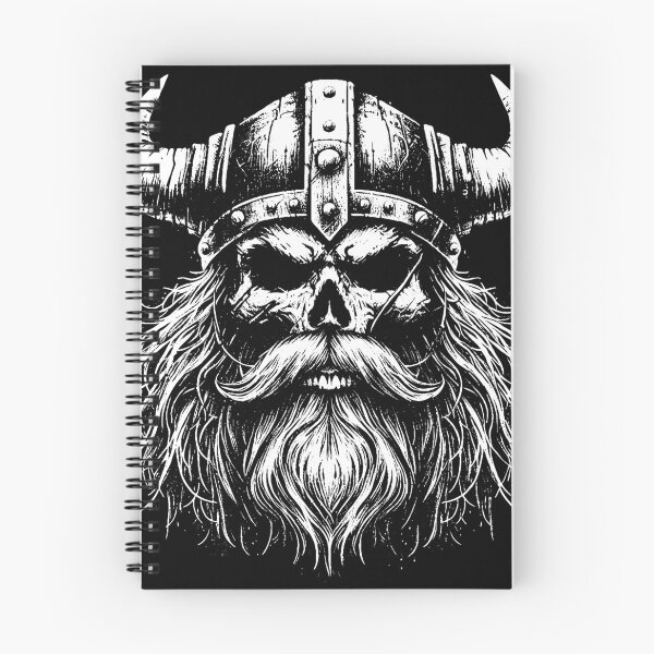 Item preview, Dark Art Viking Skull Head Warrior Axe Vintage Valhalla Medieval  designed and sold by MORSPECTIVE.
