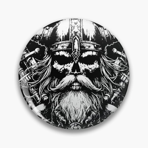 Item preview, Dark Art Viking Skull Head Warrior Axe Valhalla designed and sold by MORSPECTIVE.