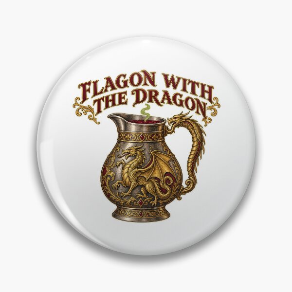 Item preview, THE BREW THAT IS TRUE COLLECTION - FLAGON WITH THE DRAGON designed and sold by WheelieGdArt.
