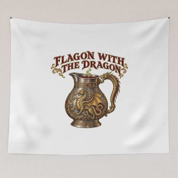 Item preview, THE BREW THAT IS TRUE COLLECTION - FLAGON WITH THE DRAGON designed and sold by WheelieGdArt.