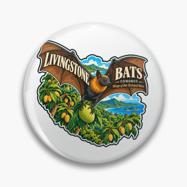 Item preview, Livingstone Bats Comoros Wings Of The Orchard Skies Flying Fox Bat Lover Wildlife Conservation Tropical Island designed and sold by Simsimah26Parks.