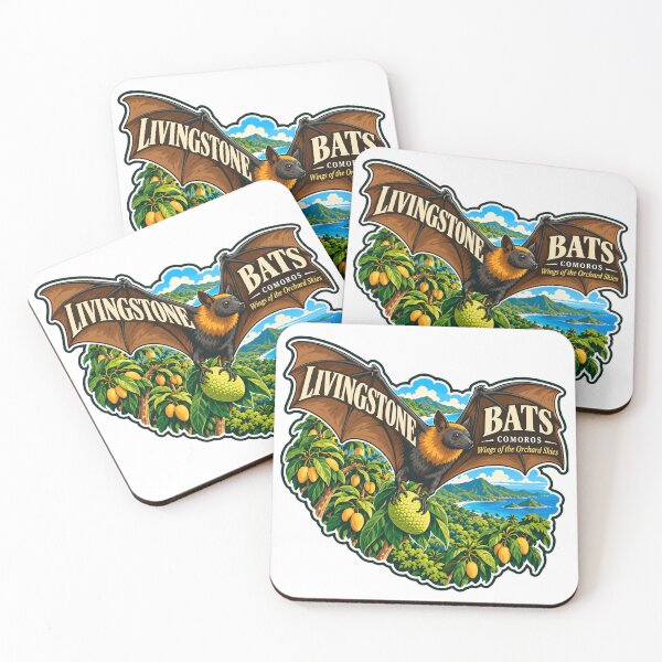 Item preview, Livingstone Bats Comoros Wings Of The Orchard Skies Flying Fox Bat Lover Wildlife Conservation Tropical Island designed and sold by Simsimah26Parks.