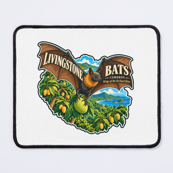 Item preview, Livingstone Bats Comoros Wings Of The Orchard Skies Flying Fox Bat Lover Wildlife Conservation Tropical Island designed and sold by Simsimah26Parks.