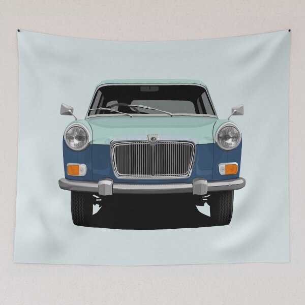 Aperçu de l'œuvre MG Magnette Mark III et Mark IV en bleu récif créée et vendue par knappidesign.
