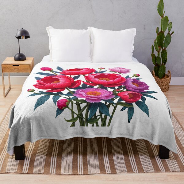 Artikelvorschau, Exquisite, wunderschöne rosa-rote Pfingstrosen-Straußformen-Mania entworfen und verkauft von Shapes-Mania.