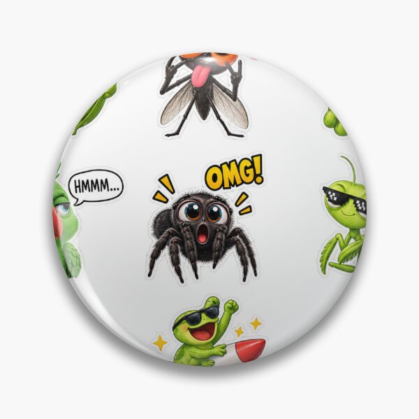 Artikelvorschau, Niedliches Cartoon-Käfer- und Insekten-Stickerpaket (oder "Lustige, niedliche Insekten-Collage") entworfen und verkauft von DKSH1234.