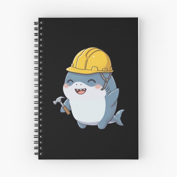 Item preview, Cute Construction Worker Shark designed and sold by Nature's Chibis.