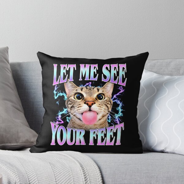 Item preview, Let Me See Your Feet Silly Kitten Meme designed and sold by studio-ssaam.