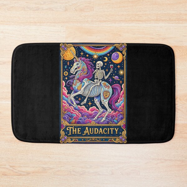 Item preview, The Audacity Tarot Card Skeleton Unicorn designed and sold by TheTouchArt.