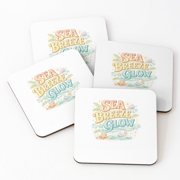 Item preview, Sea Breeze Glow Coastal Beach Ocean Waves Seashell Summer Design designed and sold by inkoutninja.