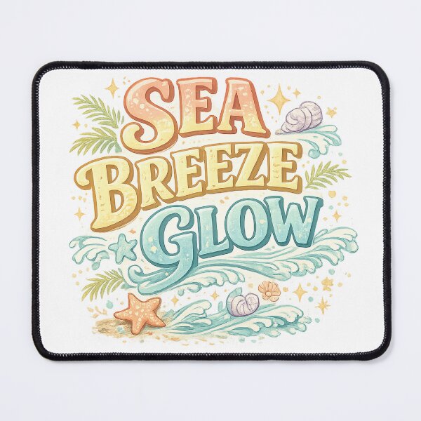 Item preview, Sea Breeze Glow Coastal Beach Ocean Waves Seashell Summer Design designed and sold by inkoutninja.