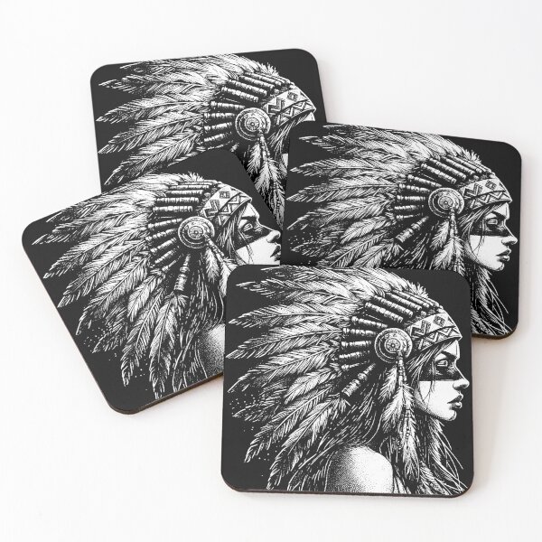 Item preview, Dark Art American Indian Skull Girl Warriors designed and sold by MORSPECTIVE.