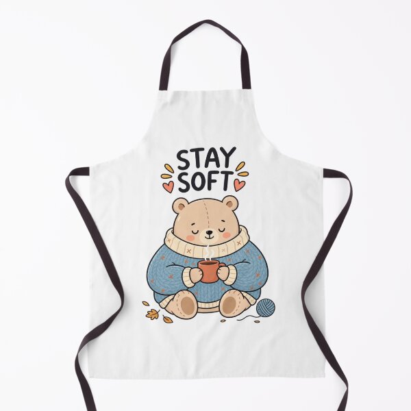 Item preview, Stay Soft | Cute Cozy Bear Drinking Coffee in Sweater designed and sold by MrDev.