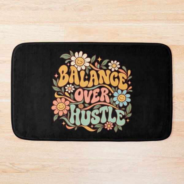Item preview, Self Care Quote, Balance Over Hustle Floral Design designed and sold by graphic-genie.