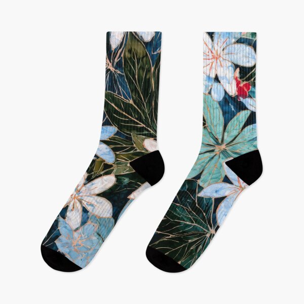 Artikelvorschau, Batik Eklektisch Indigo Abstrakt Mitternachtsbotanisch entworfen und verkauft von scicilysimonee.