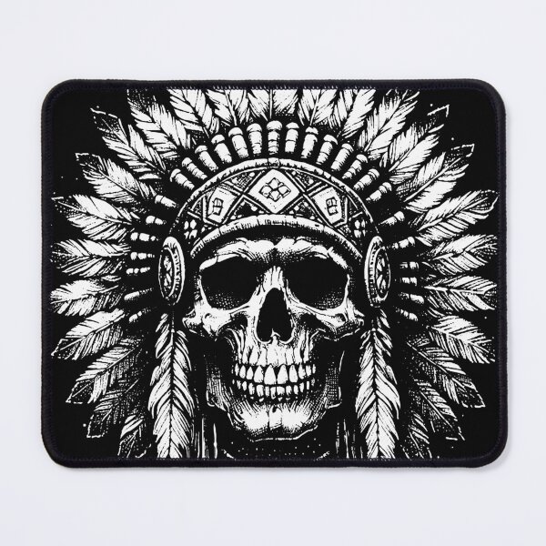 Item preview, Dark Art Indian American Skull Skeleton Warrior designed and sold by MORSPECTIVE.