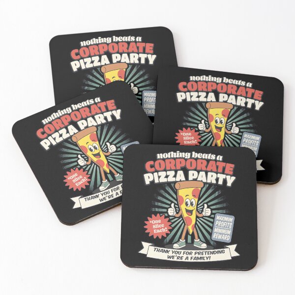 Item preview, Corporate Pizza Party Funny Office Humor Vintage Mascot Graphic designed and sold by DreamPetal.